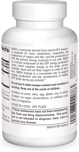 Vista 2 de Source Naturals NADH 10 mg, aumenta la energía y el estado de alerta mental - 10 Tabletas