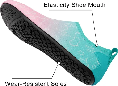 Vista 5 de Centipede Demon Zapatos de agua para niños y niñas, secado rápido, calcetines acuáticos para deportes, playa, natación, surf
