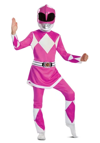 Vista 4 de Disfraz de Power Ranger Rosa para Niñas Multicolor