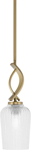 Vista 89 de Toltec Lighting Cavella Stem Colgado Mini colgante, acabado grafito, vidrio de muselina blanca de 4 pulgadas