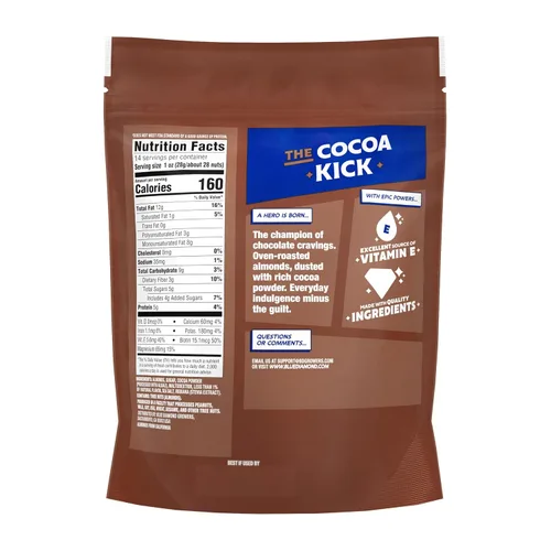 Vista 2 de Blue Diamond Almonds, Almendras espolvoreadas de cacao asadas al horno, 14 onzas