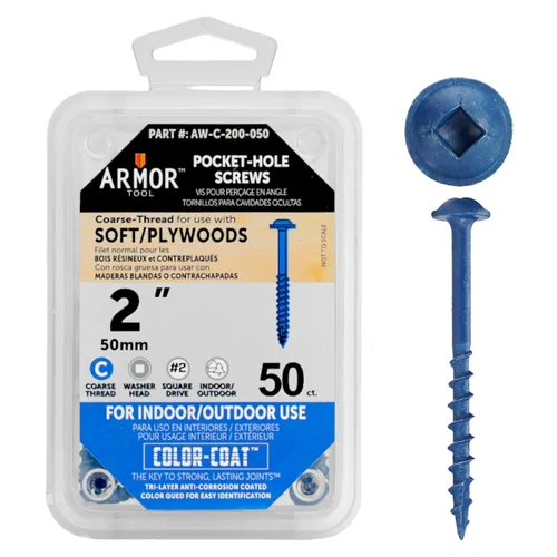 Vista 14 de ARMOR TOOL AP-C-100-100 Tornillos de rosca gruesa de 1 pulgada con revestimiento de color verde y unidad cuadrada