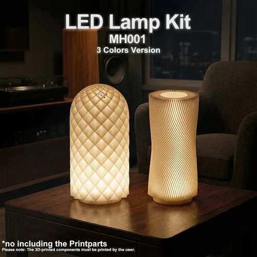Vista 2 de Kit de lámpara LED 001 para Bambu Lab MH001, kit de luz de impresora 3D, kit de lámpara de hardware MakerWorld, luz redonda para impresión 3D USB 5V