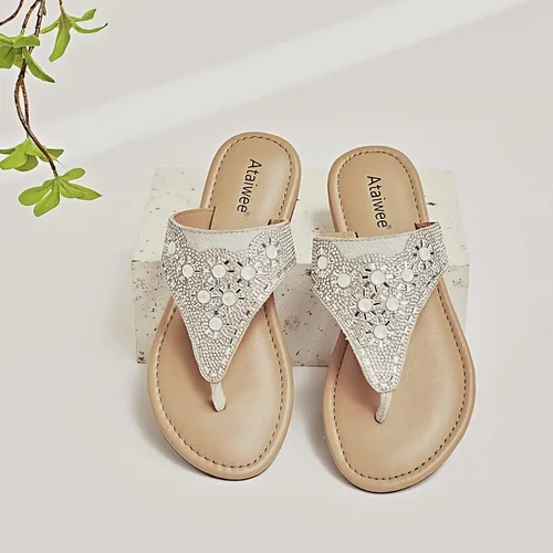 Vista 5 de Ataiwee - Sandalias de verano para mujer, sin cordones, estilo casual, veganas, con tiras