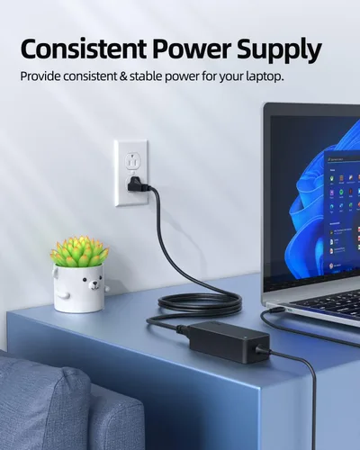 Vista 7 de Superer - Cargador USB C de 65 W para laptop Lenovo ThinkPad X1 Carbon T16 T14 T14s T15 E14 E15, Yoga 6 7, IdeaPad Slim 3 5, Chromebook C330 S330