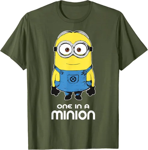Vista 51 de Despicable Me Camiseta estampada Minions Bob One in A Minion Negro