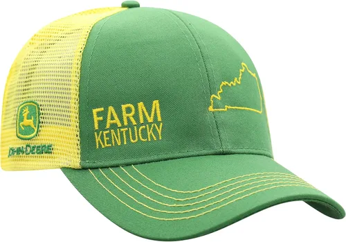 Vista 38 de John Deere Gorra de béisbol con logotipo y malla trasera con contraste, para hombre