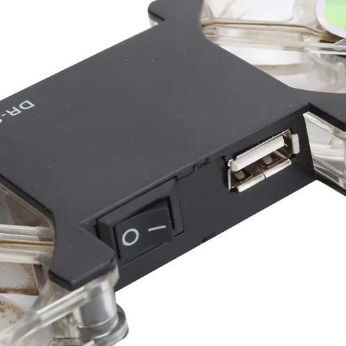 Vista 7 de ASHATA DRS02 - Almohadilla de enfriamiento para laptop, almohadilla de enfriamiento portátil para laptop con soporte antideslizante, ventilador