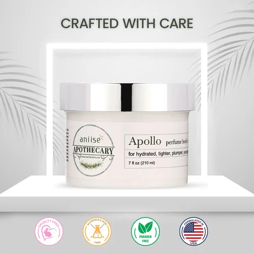 Vista 6 de Apothecary Perfume Body Cream Apolo - inspirado en B Rouge 540 Crema hidratante natural para el cuidado de la piel para una piel fragante