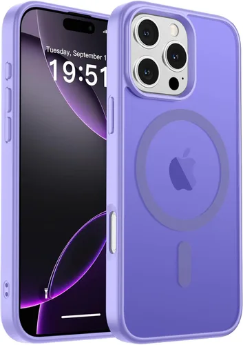 Vista 308 de zapica Funda magnética para iPhone Air, con protector de pantalla de vidrio templado, compatible con MagSafe, translúcida mate, a prueba de golpes