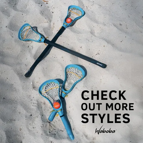 Vista 6 de Waboba Mini juego de lacrosse de agua divertido para juegos de playa y juegos de piscina, viene con una pelota de rebote de agua original