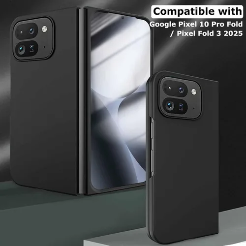Vista 7 de Funda para Google Pixel 10 Pro Fold con protector de pantalla frontal, ultra fina mate duro PC caso resistente a los arañazos cubierta protectora