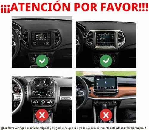 Vista 2 de Para Jeep Compass 2018-2020 Car CarPlay Android Navegación Automática Estéreo GPS Radio Reverse Cámara Pantalla 13.1 "QLED Pantalla Táctil Headunit