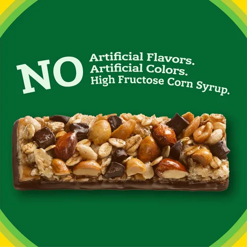 Vista 2 de Nature Valley Barras de granola de nueces dulces y saladas, chocolate oscuro cacahuate almendra, 6 barras, 7.2 oz