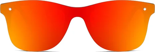 Vista 19 de FEISEDY Gafas de sol reflexivas de una pieza sin montura de moda con lentes de sol reflectantes B4155