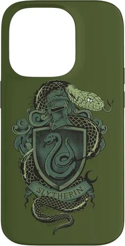 Vista 17 de Funda con escudo de serpiente Slytherin para iPhone 16 Harry Potter