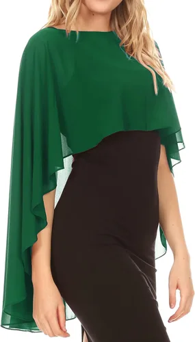 Vista 4 de Sakkas Anya - Abrigo de gasa suave para mujer, para boda, dama de honor, bolero