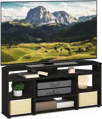 Vista 21 de Furinno Turn-N-Tube Centro de Entretenimiento Pequeño de 4 Niveles de Montaje Fácil / Soporte para TV / Unidad para TV / Escritorio para TV, Acero