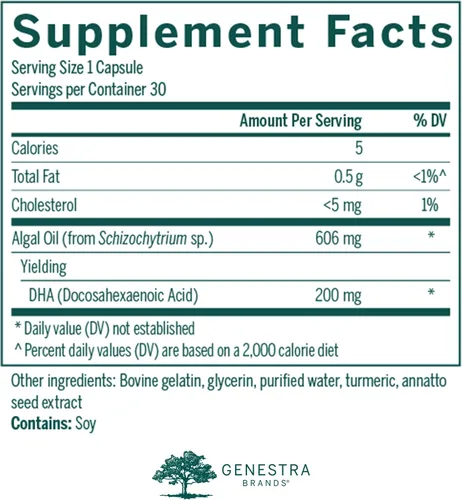 Vista 2 de Genestra Brands Super Neurogen DHA, 30 Cápsulas