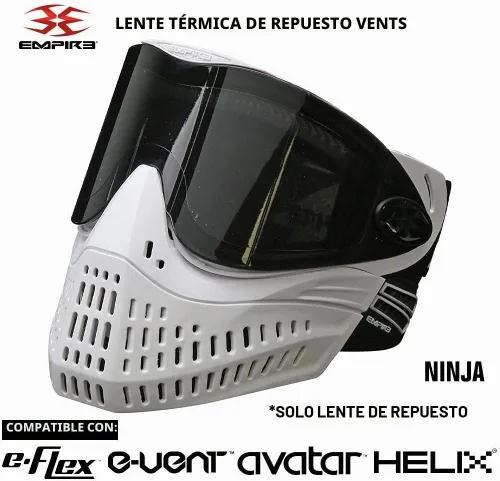 Vista 2 de Empire Lentes de repuesto para lentes transparentes de Paintball Negro