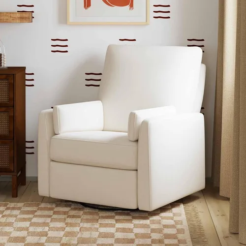 Vista 11 de DaVinci Carter's Ethan - Sillón reclinable giratorio, lino verde bosque