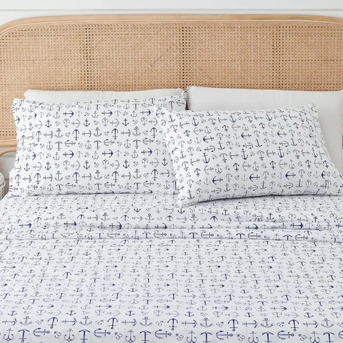 Vista 13 de Great Bay Home - Juego de sábanas y fundas de almohada estampadas, 3 piezas, tamaño individual, de microfibra con estampado floral - Sábanas