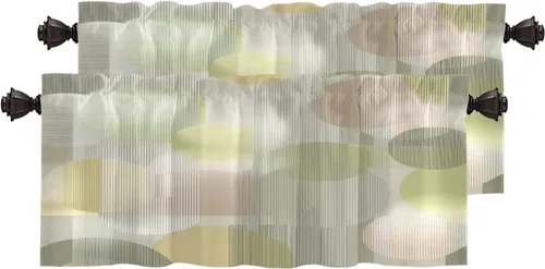 Vista 151 de Maritime Ocean Blackout Tier Curtains, Anchors Nautical Art Half Window Drapes for Kitchen with Rod Pocket,Room Darkening 2 Pack 26X24 Inches