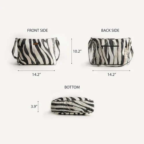 Vista 3 de Maison d' Hermine Bolsa de hombro 100% algodón, bolsa de trabajo informal para mujer, bolsas de gran capacidad para compras, viajes, playa, gimnasio