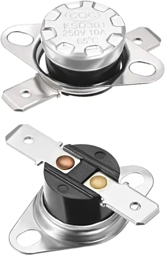 Vista 5 de uxcell KSD301 Termostato 104.0 °F/104°F 10A Normalmente Abierto N.O Ajuste Snap Disc Interruptor de Temperatura 2pcs, Material de Baquelita