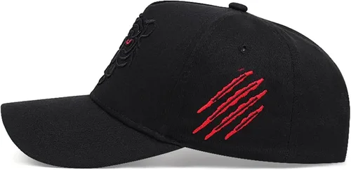 Vista 2 de Gorra de béisbol de malla ajustable con parche bordado animal Snapback para hombre