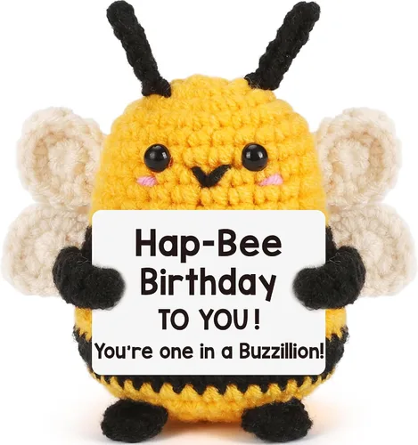 Vista 19 de LEJIAJINW - Regalos para tía para mujer, regalos de cumpleaños para tía de sobrina sobrina, linda abeja de ganchillo hecha a mano, regalo único