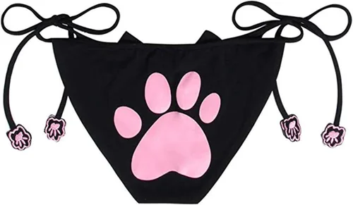 Vista 3 de Conjunto de lencería de cosplay para mujer, disfraz sexy de gatito