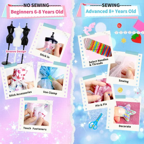 Vista 5 de MPQMPQ Más de 1000 kits de diseño de moda para niñas de 6 7 8 9 10 11 12 +