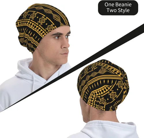 Vista 8 de Gorro africano holgado de invierno, gorro de punto casual para hombres y mujeres