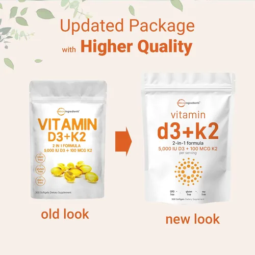 Vista 8 de Micro Ingredients Tabletas orgánicas de Chlorella Spirulina de 3000 mg y vitamina D3 5000iu + K2 100mcg paquete de 2 unidades Pared celular