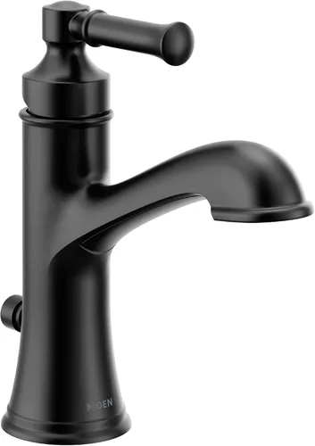 Vista 9 de Moen 6803BN Dartmoor - Grifo para lavabo de baño con una sola manija con placa opcional, níquel cepillado, 1 unidad (paquete de 1)