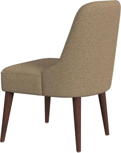 Vista 7 de Homepop Decoración del hogar Silla de comedor lateral tapizada Hemet Gayle Muebles decorativos para el hogar, bouclé marrón (paquete individual)