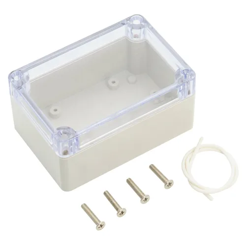 Vista 8 de LeMotech - Caja de derivación de plástico ABS IP65 a prueba de polvo e impermeable, recinto eléctrico universal para proyectos, color gris