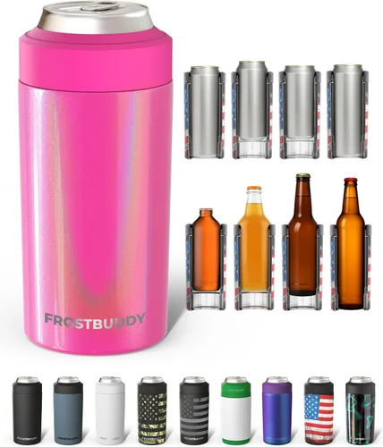 Vista 17 de Frost Buddy - Enfriador universal de latas, aislante de latas de acero Se adapta a latas delgadas de 12 onzas, 16 onzas, niños altos