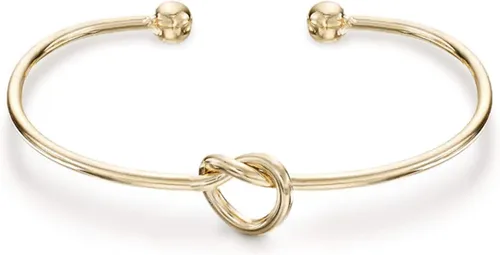 Vista 6 de PAVOI brazalete Bangle, nudo "amor eterno", ajustable, enchapado en oro 14 quilates