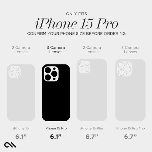 Vista 2 de Case-Mate Funda para iPhone 15 Pro – Brillante iridiscente [protección contra caídas de 12 pies] [Compatible con MagSafe] Funda magnética con bonito