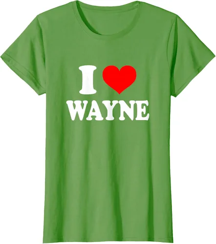 Vista 49 de Wayne - Camiseta I Heart Wayne - I Love Wayne, Negro, S