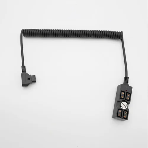 Vista 2 de D-tap macho a 4 puertos hembra Divisor Cable de alimentación Conector Hub con luz indicadora y montaje de 1/4" adecuado para Anton Bauer V-Mount