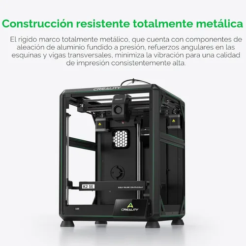 Vista 4 de Impresora 3D Creality K2 SE, impresión de alta velocidad de 19.685 in/s, compatible con impresión 3D multicolor CFS, construcción de metal sólido
