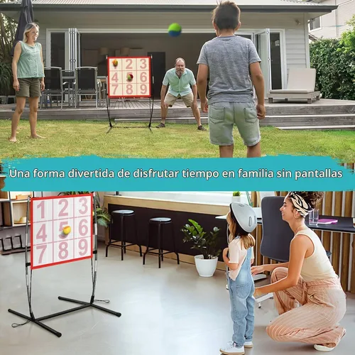 Vista 3 de BaseGoal Dart Board with Sticky Balls & Stand，Indoor/Outdoor Party G AME