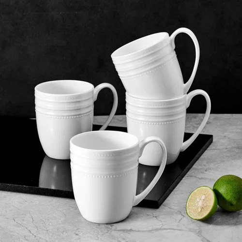 Vista 5 de Mikasa Kamryn Vegan Bone China - Juego de 4 tazas ligeras, 13.5 onzas