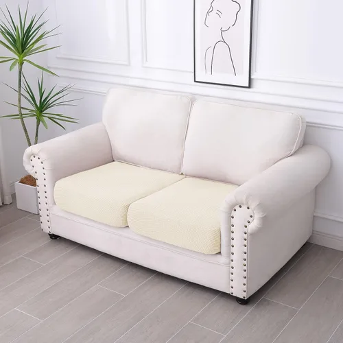 Vista 191 de hyha Fundas impermeables para sofá seccional, fundas de cojín Beige