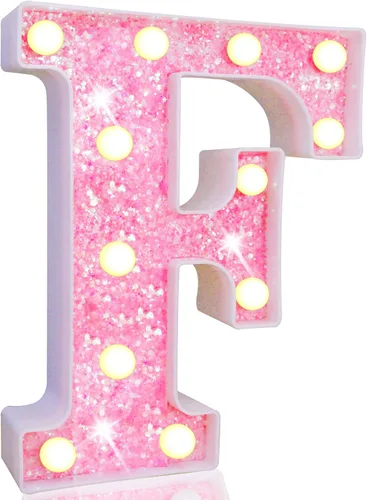 Vista 74 de Pooqla Luces de números de marquesina, números de luz rosa para niñas de 10.º cumpleaños, funciona con pilas, luz nocturna de número con purpurina
