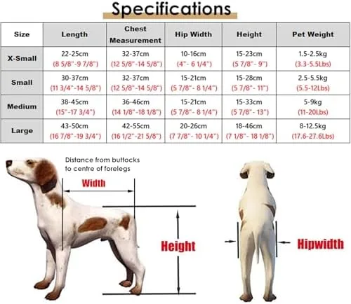 Vista 7 de 4-Wheel Dog Wheelchair for Small & Large Dogs, Adjustable Full Support Pet Leg Braces, Disabled Dog Mobility Aid, Soft Rehabilitation Cart for Cats