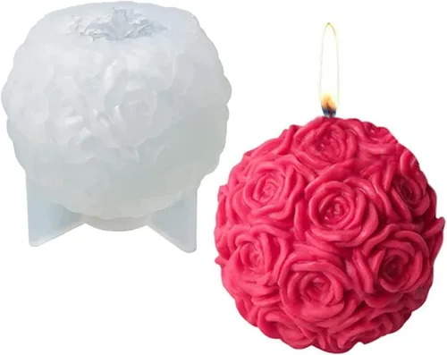 Vista 18 de 2 Piezas Pequeño Molde de Girasol de Silicona para Decoración de Fondant, Chocolate, Caramelo, Pastel, Vela, Jabón, Hornear, Pasta de Polímero